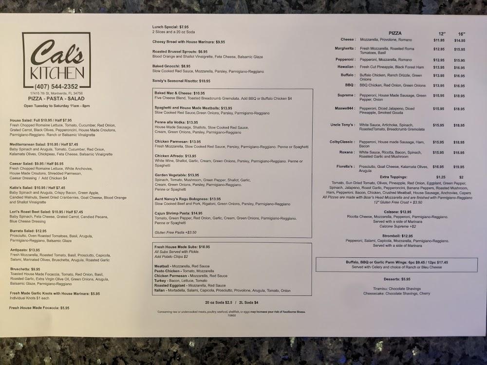 Cal's Kitchen Menu image 3